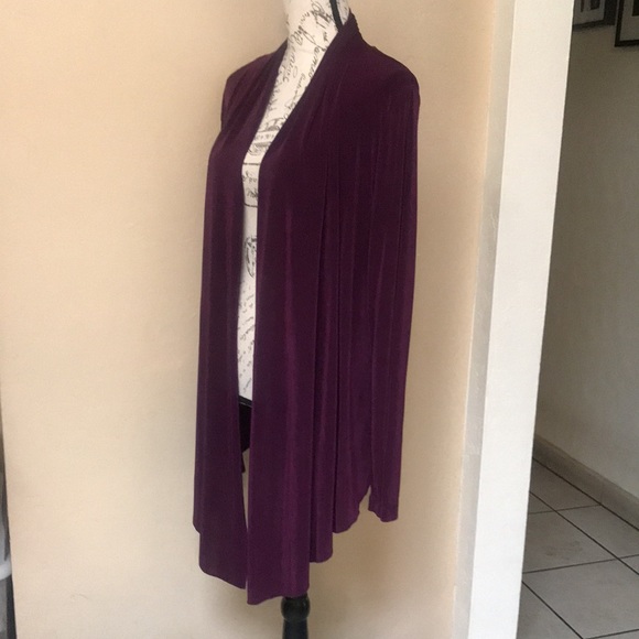 BOSTON PROPER Purple Plum Cardigan 
Size Large - Picture 4 of 8
